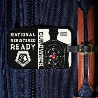Étiquette À Bagage Rational Registered and Ready Gun Owner