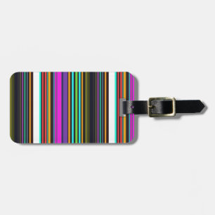 Étiquette À Bagage Rayures néon colorées mignonnes