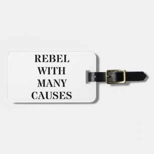 Étiquette À Bagage Rebel avec de nombreuses causes