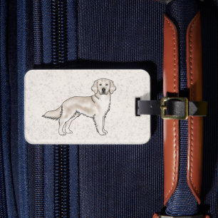 Étiquette À Bagage Récupérateur doré de crème anglaise Chien de dessi