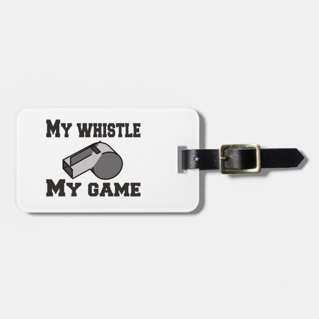 Étiquette À Bagage Référence Mon Whistle Mon Jeu (Devant horizontal)