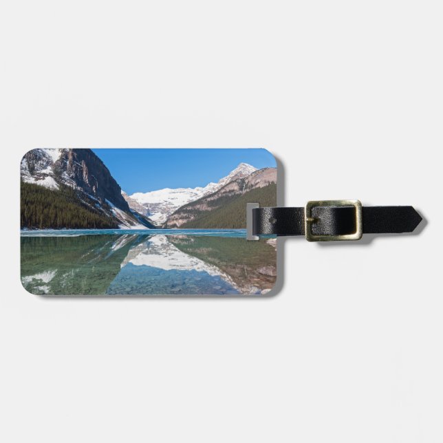 Étiquette À Bagage Réflexion sur le lac Louise - Banff NP, Canada (Devant horizontal)