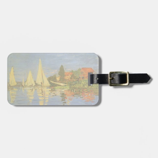 Étiquette À Bagage Regatta à Argenteuil par Claude Monet (Devant horizontal)