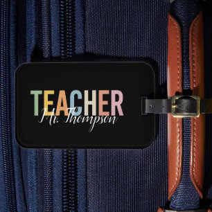 Étiquette À Bagage Remerciement de professeur personnalisé pour la re
