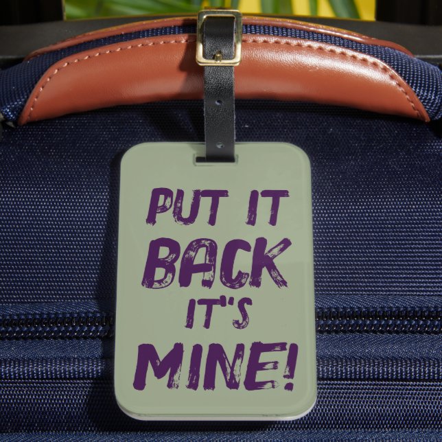 Étiquette À Bagage Remettez Sa Mine (Insitu Rectoal 2)