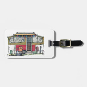 Étiquette À Bagage Remorque automatique vintage mignonne de voyage de