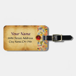 ÉTIQUETTE À BAGAGE RENAISSANCE FLORENTINE EAUX FLORALES, FLEURS