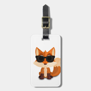 Étiquette À Bagage Renard Cool Portant des Lunettes de Soleil Cute Ca