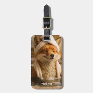 Étiquette À Bagage Renard Mignon Fantastique Au Spa