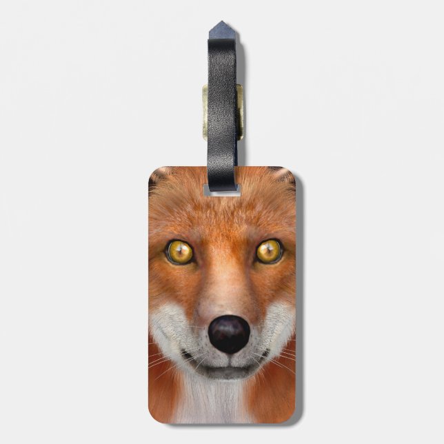 Étiquette À Bagage Renard roux (Dos Vertical)
