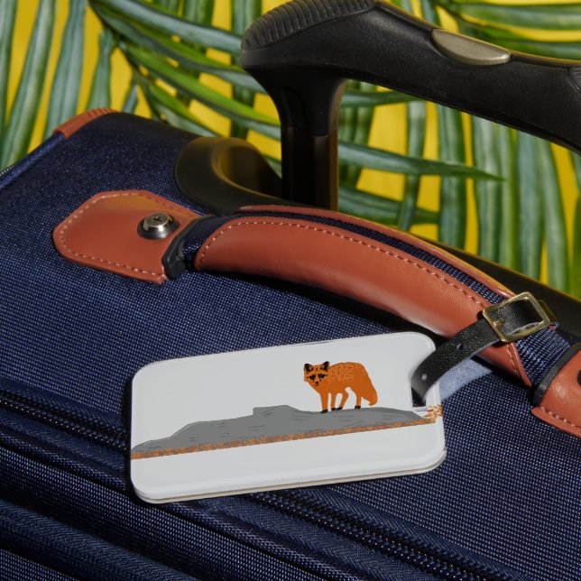 Étiquette À Bagage 🦊 Renard sur le Rocher (Insitu Rectoal 3)