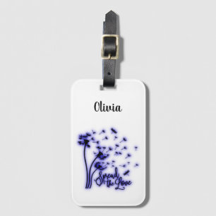 Étiquette À Bagage Répandre Les Dandelions Amoureux et les libellules