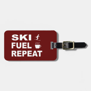 Étiquette À Bagage Répétition du carburant de ski