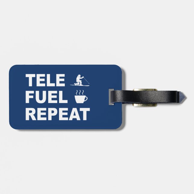 Étiquette À Bagage Répétition du carburant de tele (Dos horizontal)