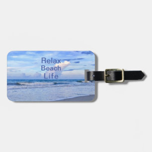 Étiquette À Bagage Repos Beach Life Photographie