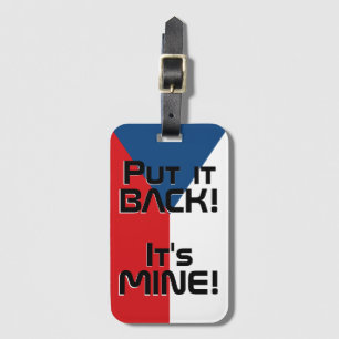 Étiquette À Bagage République Tchèque Drapeau National Funny Patrioti