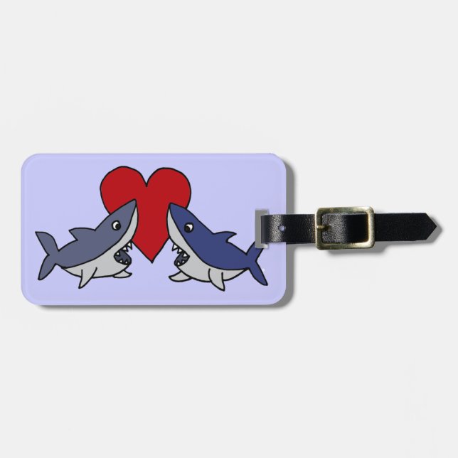 Étiquette À Bagage Requins idiots dans l'art d'amour (Devant horizontal)