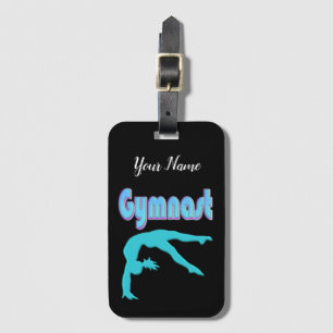 Étiquette À Bagage Ressort de gymnastique Départ Turquoise