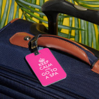 Restez calme et allez à un spa drôle femme rose vo