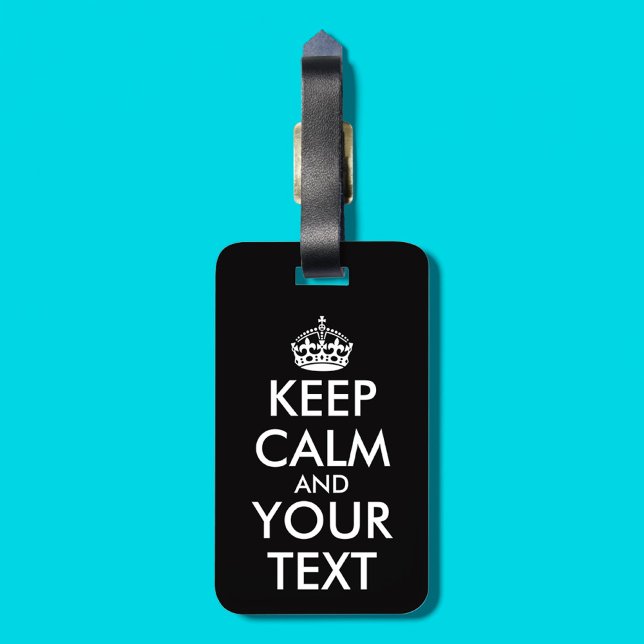 Étiquette À Bagage Restez calme et continuez - Créez votre propre (Créateur téléchargé)