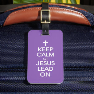 Étiquette À Bagage Restez Calme Laissez Jésus diriger - Christ Christ