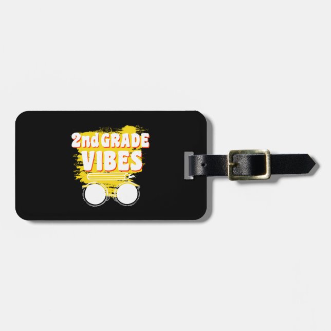 Étiquette À Bagage Retour À L'École 2E Année Vibes Chemise Premier Jo (Devant horizontal)