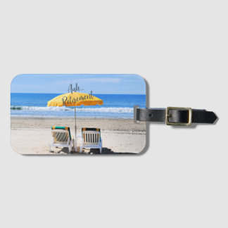 Étiquette À Bagage Retraite, une journée à la plage
