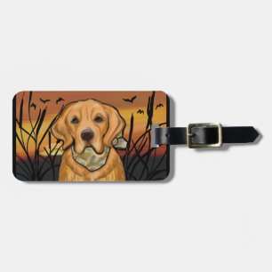 Étiquette À Bagage Retriever doré