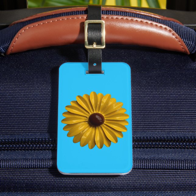 Étiquette À Bagage Retro 60s Tournesol Faisy Faisy Bijoux (Insitu Rectoal 2)