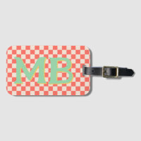 Retro Checkerboard À damiers Motif Pastel Orange