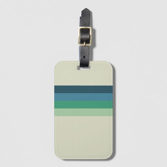 Étiquette À Bagage Rétro frais barre les années 70 la Mer-mousse (Devant Vertical)