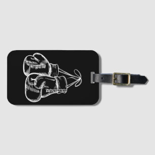 Étiquette À Bagage Retro Love White Boxer Gants Cadeaux Boxer Cadeau