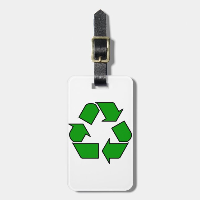 Étiquette À Bagage Réutiliser et recycler (Devant Vertical)