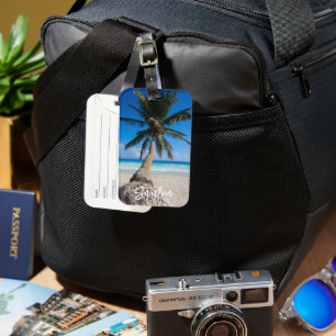 Étiquette À Bagage Rêve de plage tropicale personnalisé