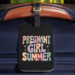 Étiquette À Bagage Révélation de grossesse Fille enceinte Fête prénat