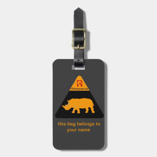 Étiquette À Bagage rhinoceros