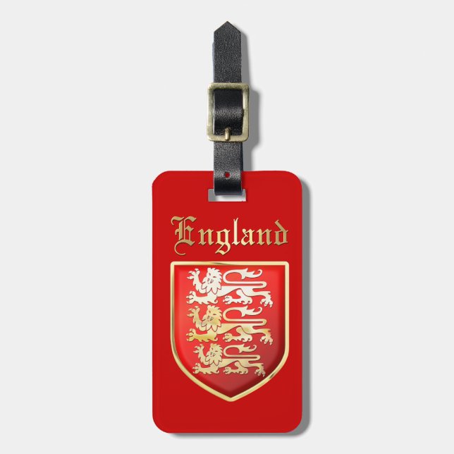 Étiquette À Bagage Richard, les Royal Arms d'Angleterre du coeur de L (Devant Vertical)
