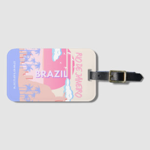 Étiquette À Bagage Rio de Janeiro Brésil Travel Art