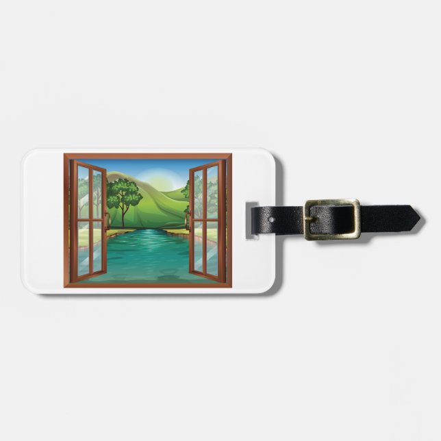 Étiquette À Bagage Rivière par des étiquettes d'un bagage de fenêtre (Devant horizontal)