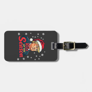 Étiquette À Bagage Rizz de la saison drôle de Trump Noël Santa 