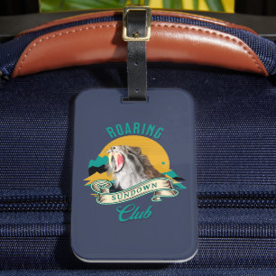 Étiquette À Bagage Roaring Sundown Club Sabertooth Tiger