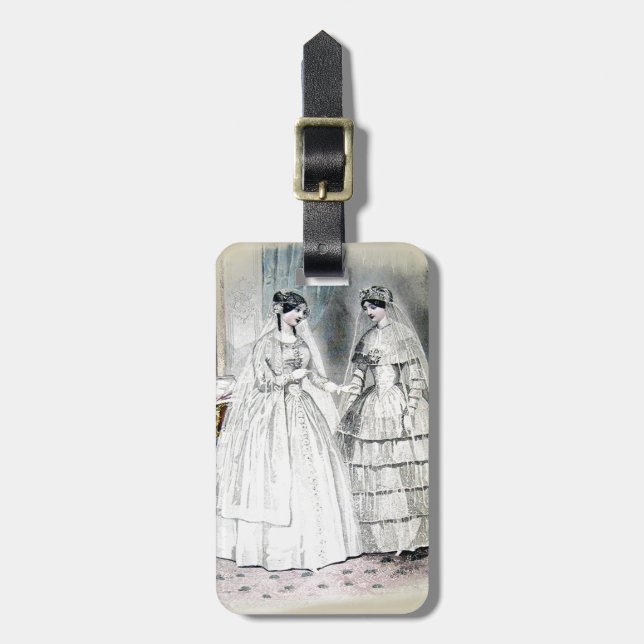 Étiquette À Bagage Robe de mariée Vintage Bride (Devant Vertical)