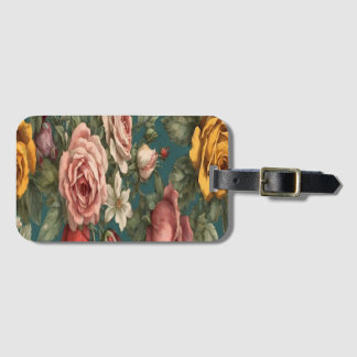 Étiquette À Bagage Robe vintage à fleurs