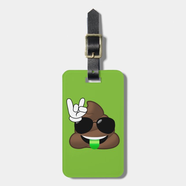 Étiquette À Bagage Roche sur la dunette d'Emoji (Devant Vertical)
