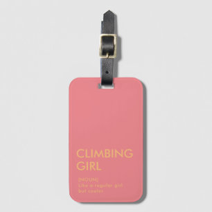 Étiquette À Bagage Rock Escalade fille cadeau tendance pour elle