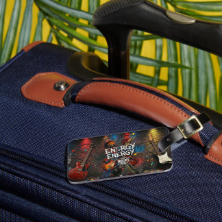 Étiquette À Bagage Rock ‘n’ Roll Electric Guitar Luggage Tag