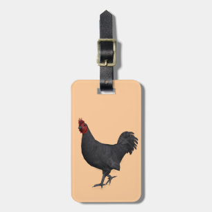 Étiquette À Bagage Rooster noir