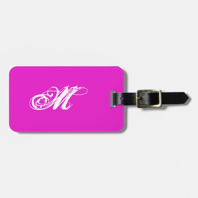 Étiquette À Bagage Rose clair personnalisé (Devant horizontal)