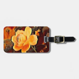 Étiquette À Bagage Rose de flamme