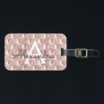 Étiquette À Bagage Rose Gold Bijoux Classic Monogramme Nom<br><div class="desc">Monogramme classique en or rose Nom et étiquette de bagages initiale. Cette étiquette de sac est parfaite pour le retour à l'école,  le travail ou le voyage.</div>